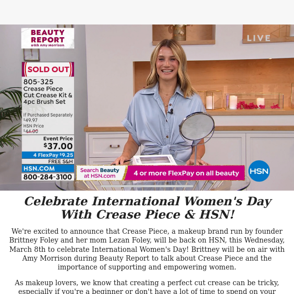 Celebrate Int'l Women's Day with Crease Piece!
