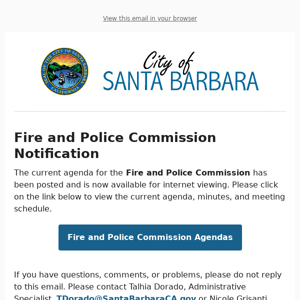 Fire and Police Commission - Agenda Posting Notification