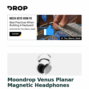 Moondrop Venus Planar Magnetic Headphones, IDOBAO ID67 Plus Mechanical Keyboard, Keebmonkey Display Bar and more...