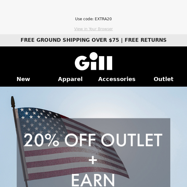 🎆 4TH JULY: 20% OFF OUTLET + EARN DOUBLE LOYALTY POINTS 🎆
