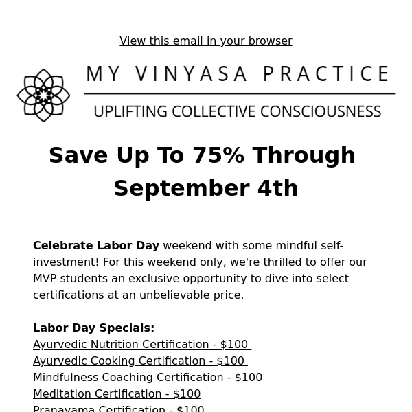 Extended Through Labor Day! Enjoy Up To 75% Off Select Trainings Through September 4th!