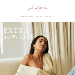 EXTRA 20% OFF