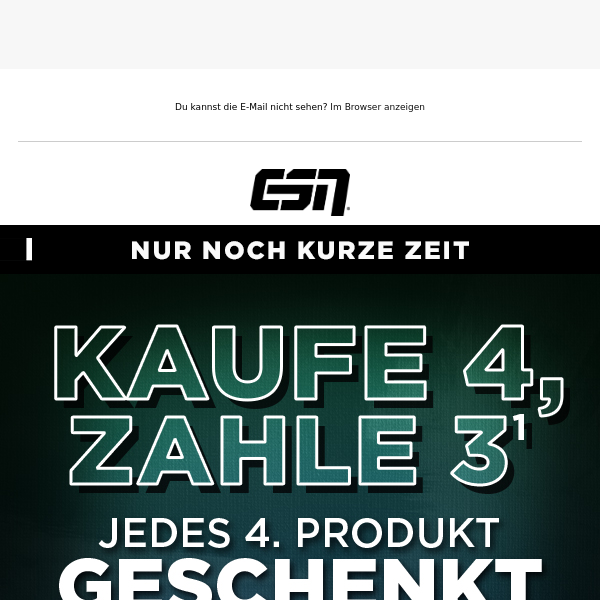 Jetzt: Kaufe 4, zahle 3 🚀 Don't miss out & save big!