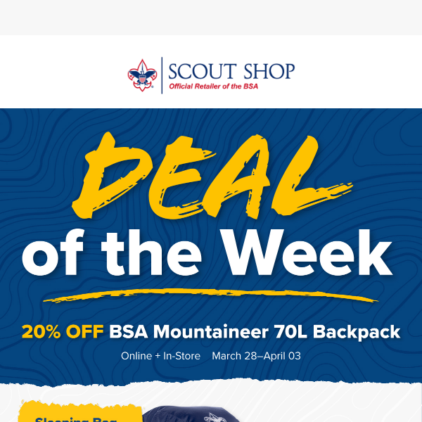 Deal of the Week—20% Off 70L Backpack