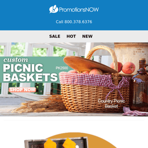 Beautiful Weather Calls for a Picnic! Shop Promotional Picnic Baskets, Now!