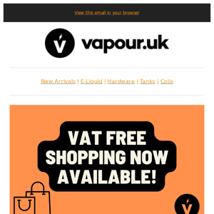 Live Outside The UK? Shop VAT Free Now😎
