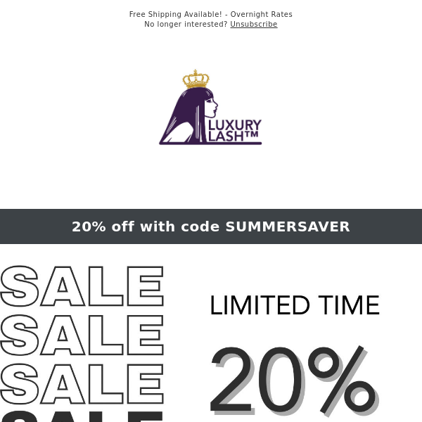 20% OFF SUMMER SALE is LIVE ! ! ! Normal service has been resumed!