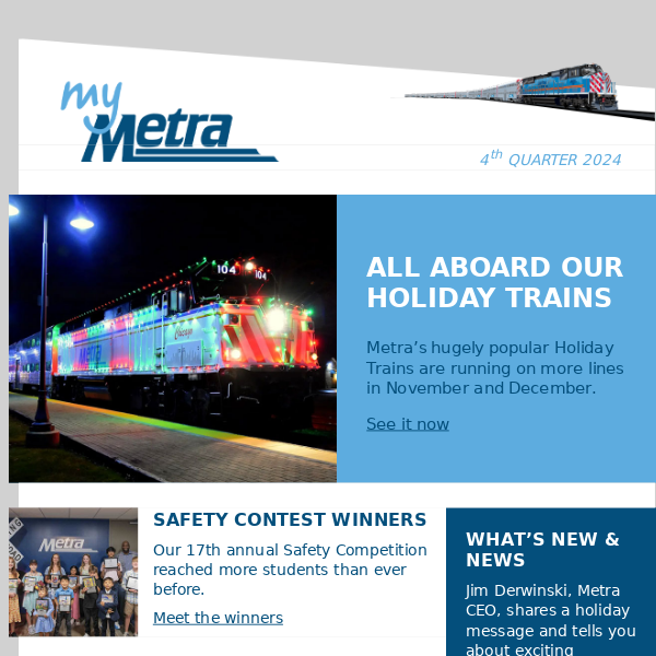 My Metra Magazine 2024 Q4 Metra Metropolitan Rail