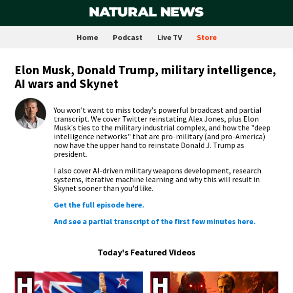 Elon Musk, Donald Trump, military intelligence, AI wars and Skynet