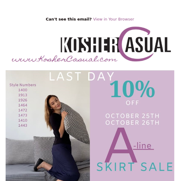 💖🛍️ Only One Day Left! 10% Off Popular A-Line Skirts!