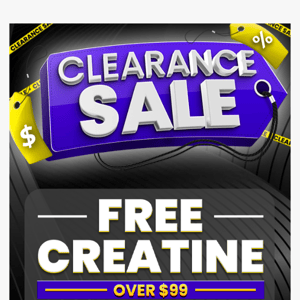 6 Hours Left! Free Creatine over $99!