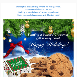 Belated Gift idea - Send award winning cookies! 🎁