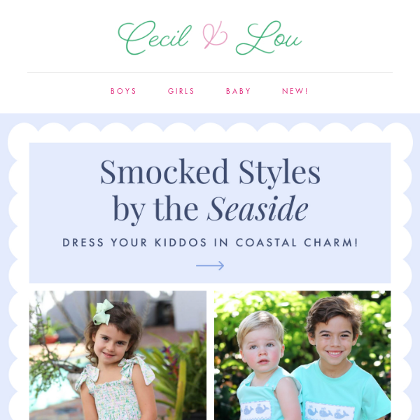 🐚 Seaside Smocked Styles!