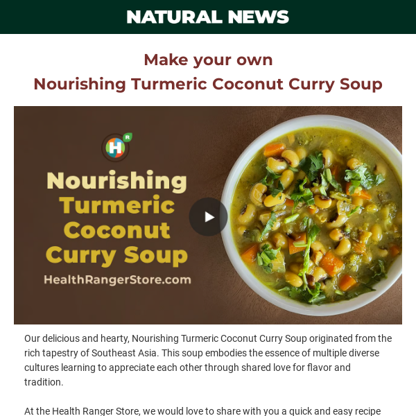 Make your own Nourishing Turmeric Coconut Curry Soup