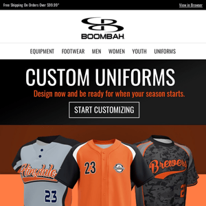 Design Your Uniforms Now and Get a Jump Start on Your Season!