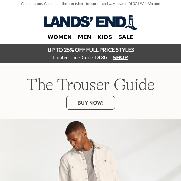 Check out our Men's Trouser Guide
