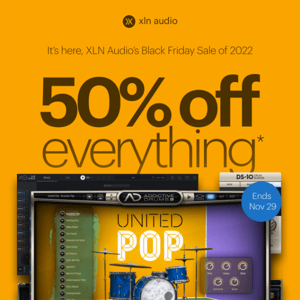 The sale is on! Get 50% off Addictive Drums 2 and a lot more at our Black Friday Sale