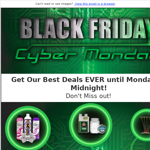 Black Friday @ AlgaeBarn:   We Have Never Had Deals This Good!