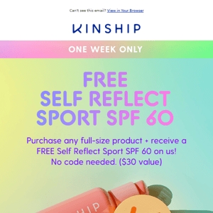 Get Self Reflect Sport SPF 60 FREE!