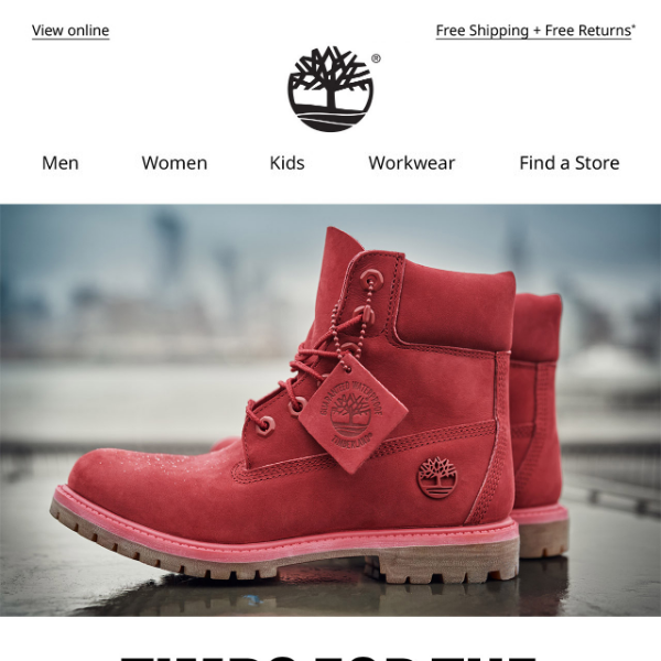 Valentine's Day Shop: 25% off Ruby Red boots. - Timberland