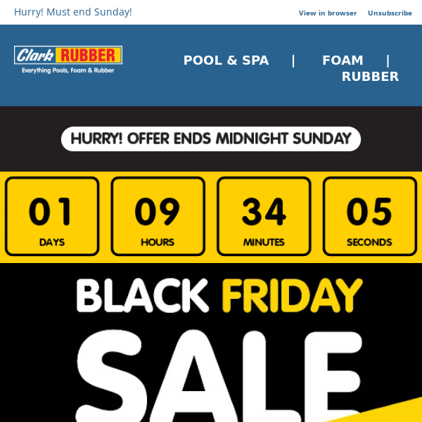 BLACK FRIDAY IS HERE: Save 20% off Portable Pools, Pool Equipment, Mattresses & Overlays