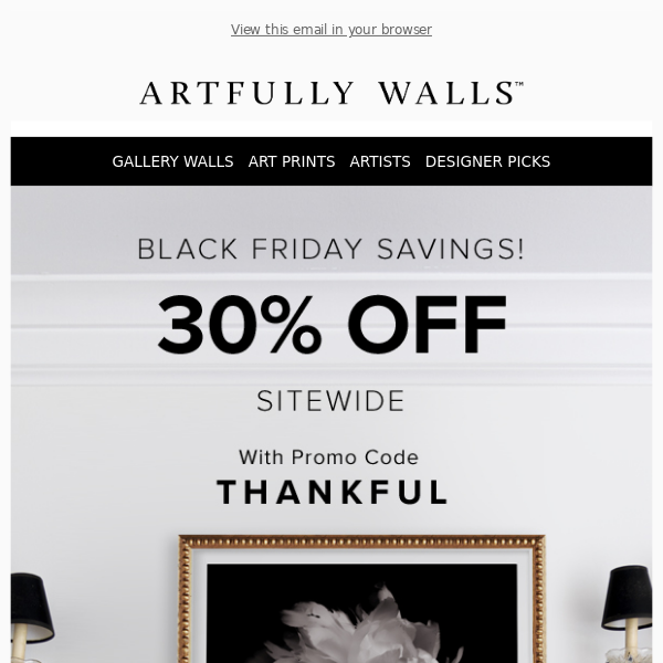 Happy Black Friday! 30% Off SITEWIDE