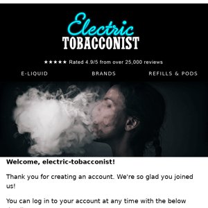 Welcome to ET, Electric Tobacconist!