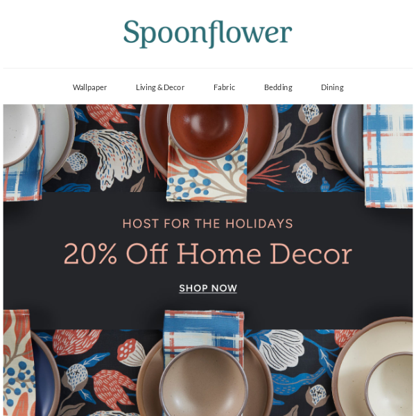 Host for the holidays & save 20% on decor!