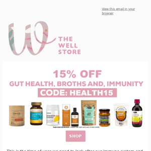 2 days only - 15% OFF GUT HEALTH, BROTHS AND IMMUNITY