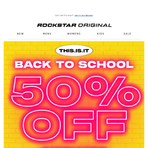 50% Off 🤝 Back To School