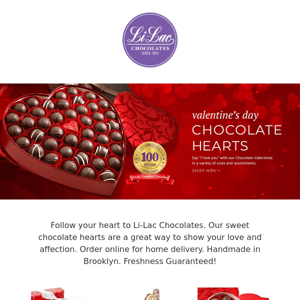 Follow your Heart to Li-Lac Chocolates!