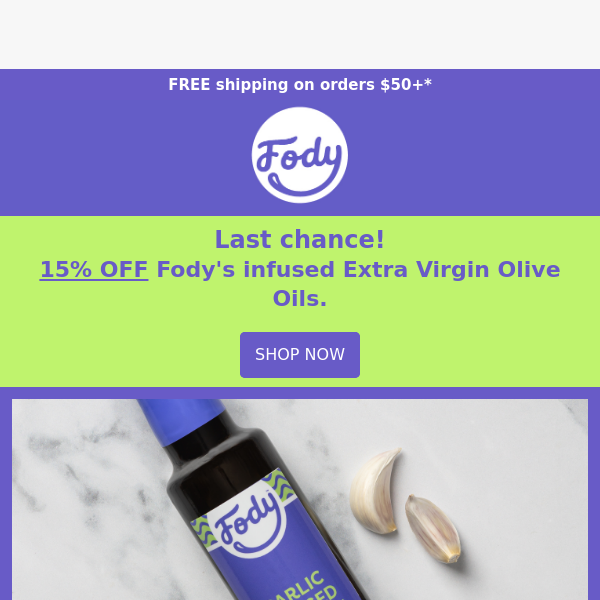 Last Chance! 15% OFF Extra Virgin Olive Oils✨