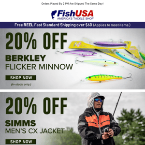 Berkley Flicker Minnows 20% Off!