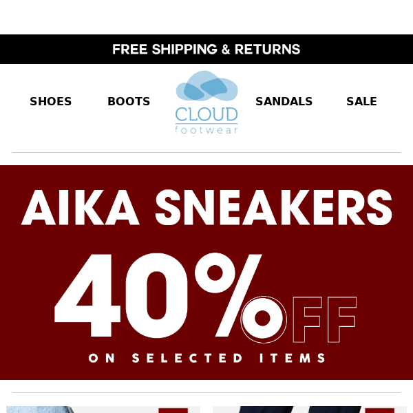 💌Get 40% off on Aika Sneakers💌