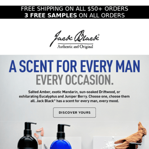 NEW from Jack Black: Scent for every occasion 😉