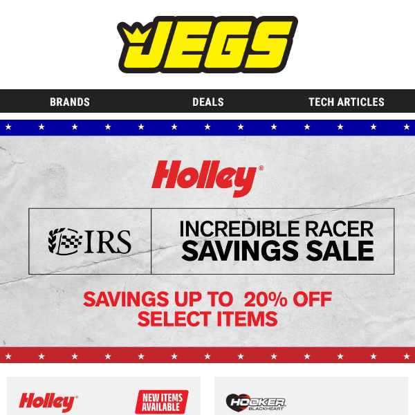 🏷️ Holley IRS Sale: Up To 20% Off