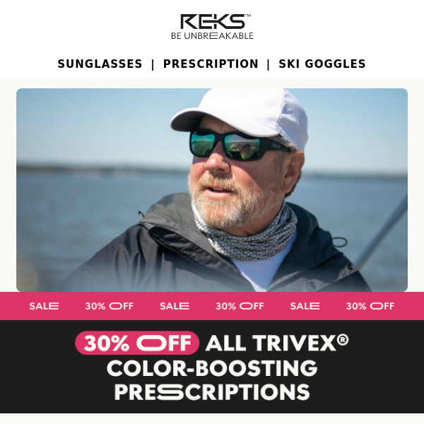 30% Off All Prescription Eyewear!