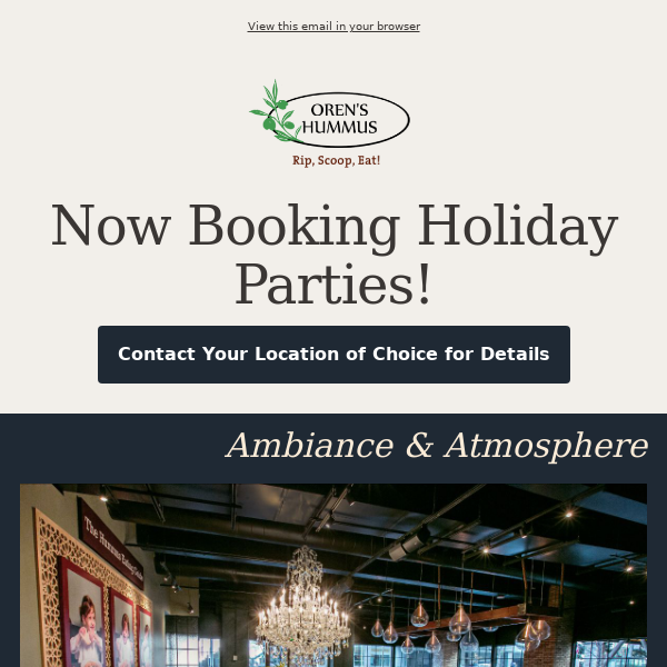 Now Booking Holiday Parties