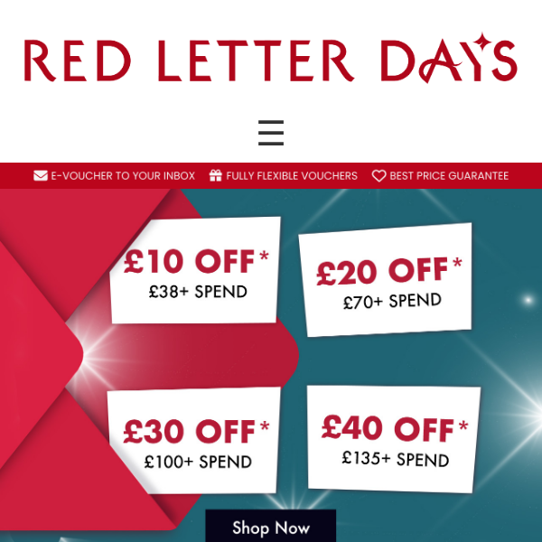 Enjoy up to £40 off on your favourites | One day only!