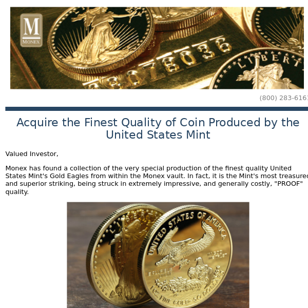 Gold American Eagle Proof Coins