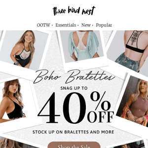 [Reminder] Stock up on bralettes today