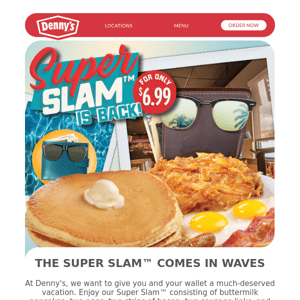 Denny's brings back its world famous menu item - the 'super' $8 meal to  celebrate 70 years
