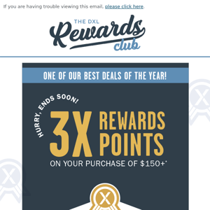 This Weekend Only! 3X Rewards Points!