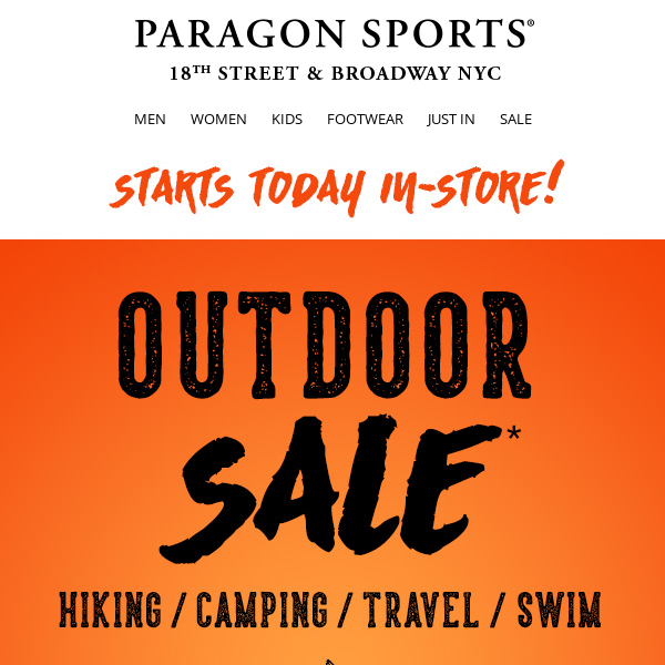 Outdoor Sale Starts Today In-Store!