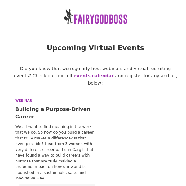 YOU’RE INVITED: Exclusive 🆓 Fairygodboss Events