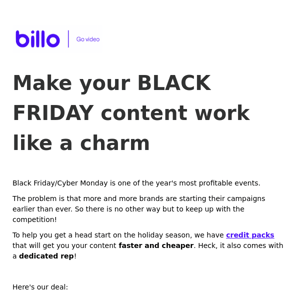 😱 Time to think about your Black Friday content