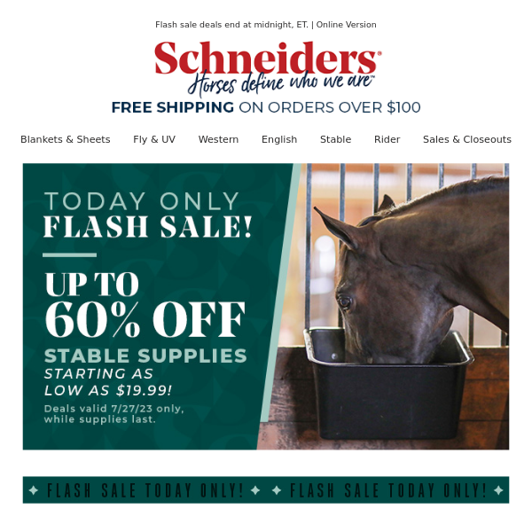 ⚡ Thrifty Thursday Flash Sale - Schneider Saddlery