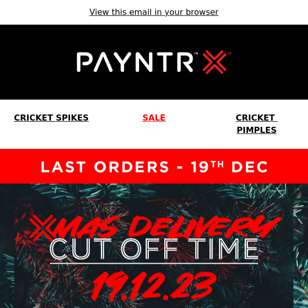 🏏 Last Day To Order In Time For Christmas
