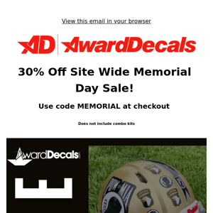 Memorial Day Sale! 30% Off Site Wide!