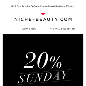 Sunday Sale 20%